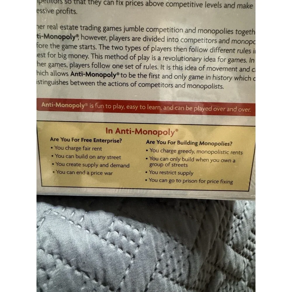 University Games anti monopoly